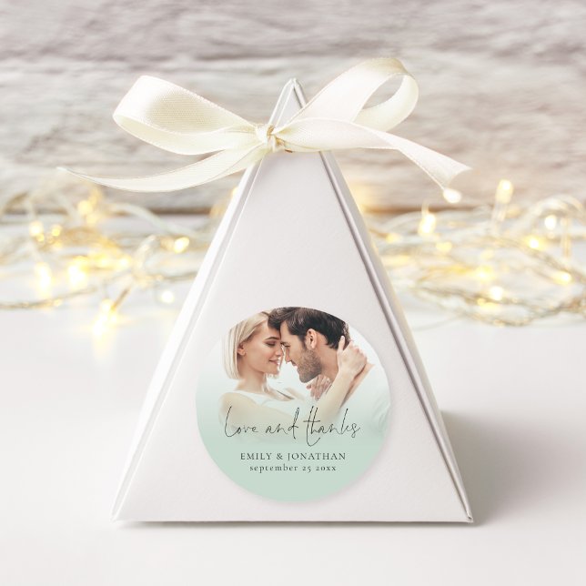 Sticker Rond Photo Overlay Love Thanks Script Sage Mariage (Créateur téléchargé)