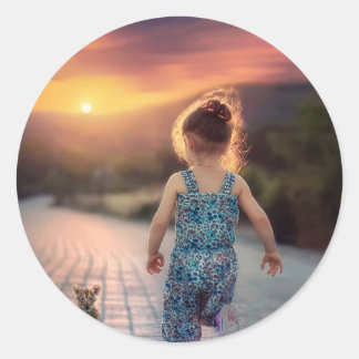 Sticker Rond Photo personnalisé sur mesure 
