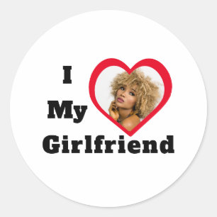 Sticker Rond Photo Personnalisée Bae J'Aime Ma Fille