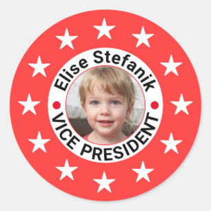 Sticker Rond Photo personnalisée Élection Républicaine 2024