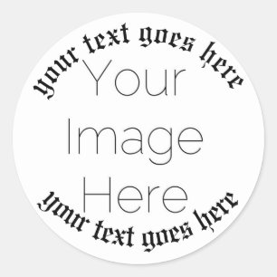 Sticker Rond Photo personnalisée et texte Église - Baptême reli