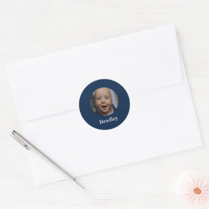 Sticker Rond Photo personnalisée pour bébé