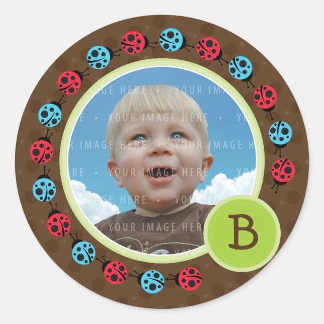 Sticker Rond PHOTO SEAL :: coccinelle cercle 1 (Devant)