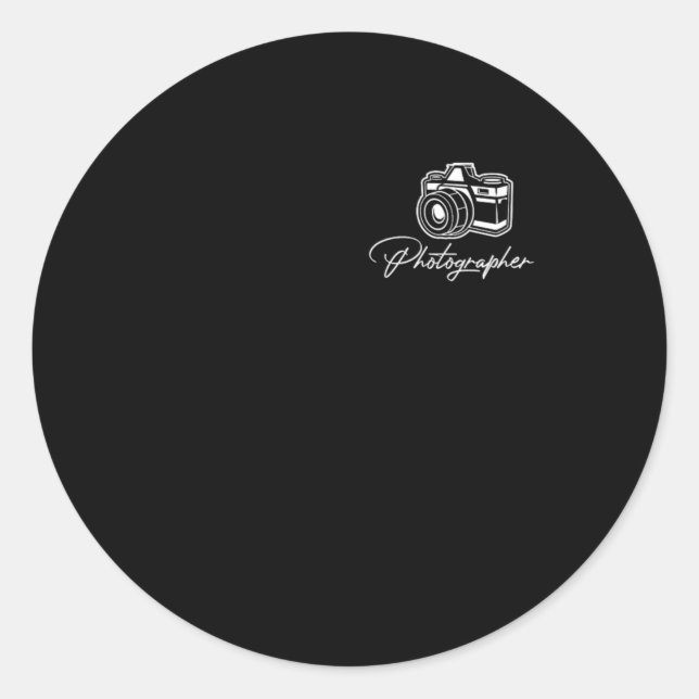 Sticker Rond Photographe Cameraman Camera Photographie Focus Gi (Devant)
