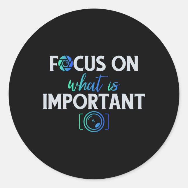 Sticker Rond Photographes Et (Devant)