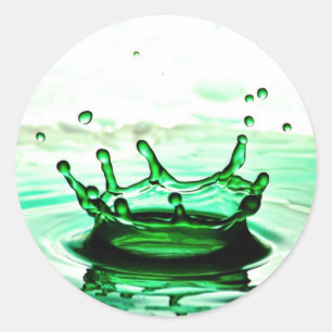 Sticker Rond Photographie liquide - éclaboussure
