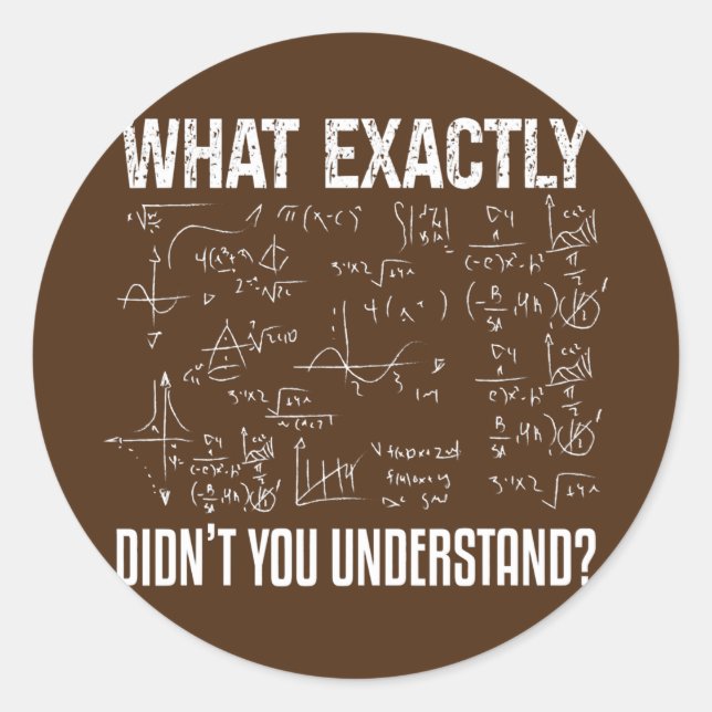 Sticker Rond Physicien de Math (Devant)