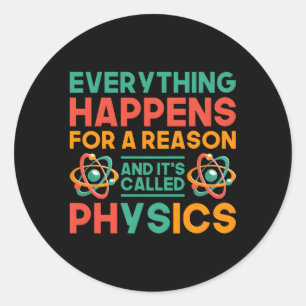 Sticker Rond Physicist Science Enseignant Physique