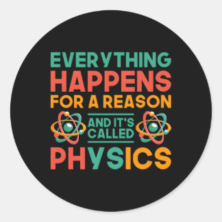 Sticker Rond Physicist Science Enseignant Physique