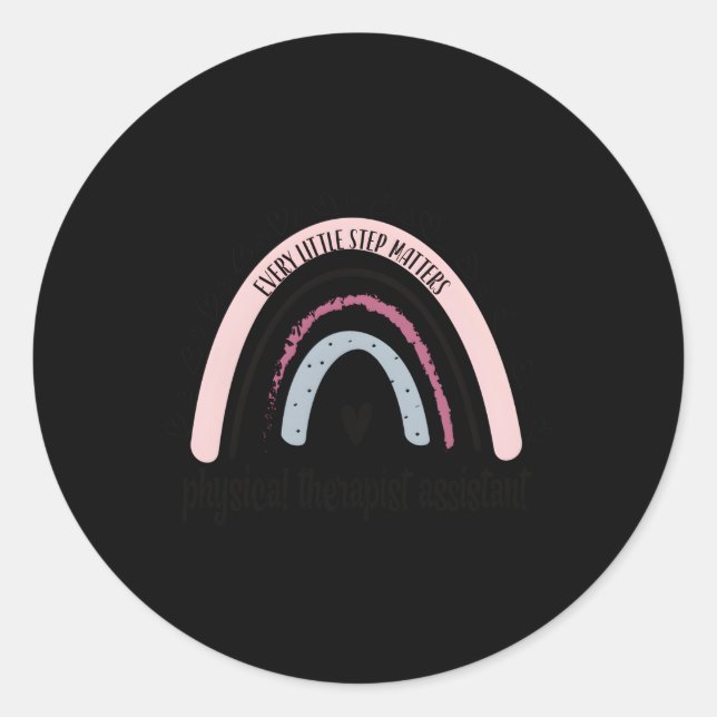Sticker Rond Physiothérapie Assistant Rainbow Pta Physique (Devant)