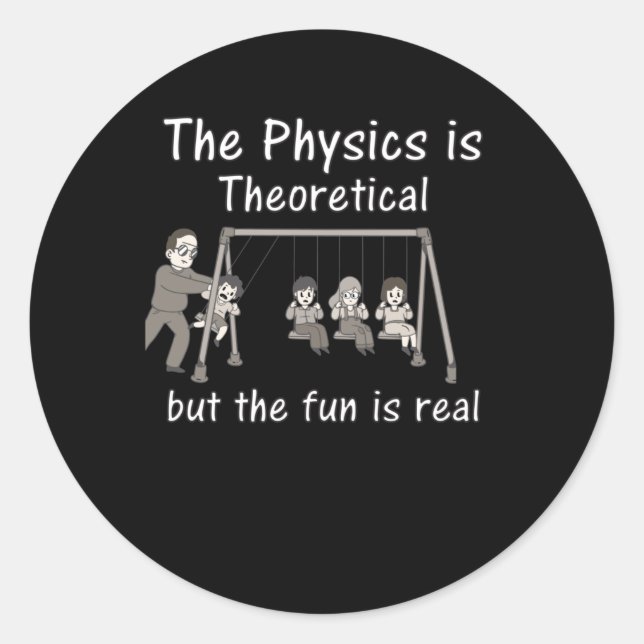 Sticker Rond Physique Drôle Cadeau Enseignant Pour Les Physicie (Devant)