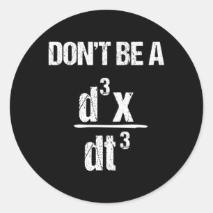 Sticker Rond Physique équation mathématique : blague