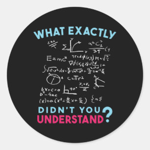 Sticker Rond Physique Math Formule Plaisanterie