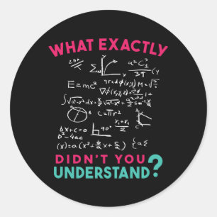 Sticker Rond Physique Math Formule Plaisanterie