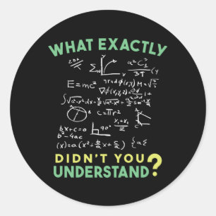 Sticker Rond Physique Math Formule Plaisanterie