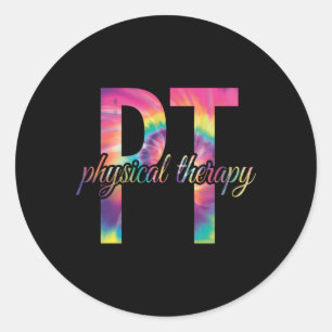 Sticker Rond Physothérapie Cravate-Dye Pt Thérapie physique