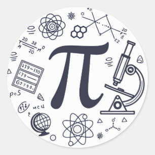 Sticker Rond Pi Enthousiaste