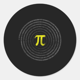 Sticker Rond Pi Math Enseignants Étudiants Funny International