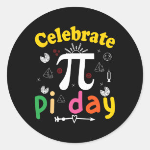 Sticker Rond Pi Math Science Stem Don 3.14 Pi Jour 1