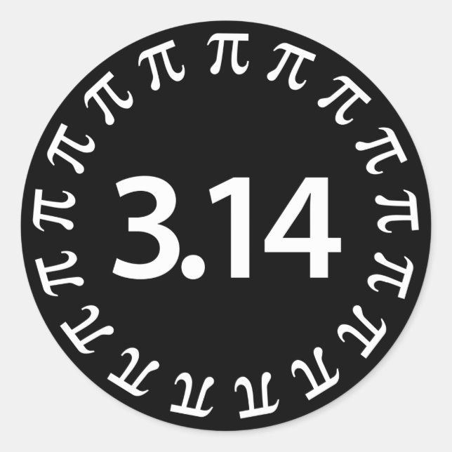 Sticker Rond Pi Number (Devant)