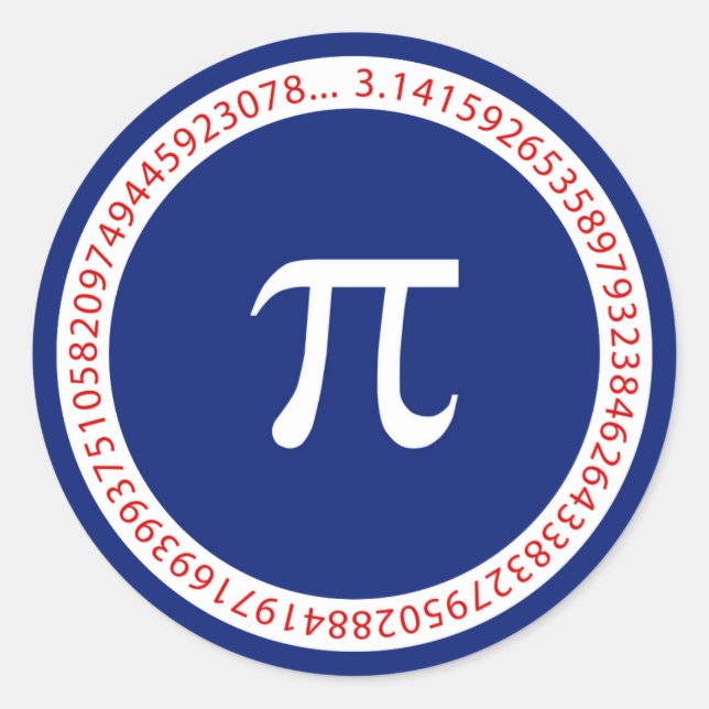 Sticker Rond Pi Ring sur le bleu marine (Devant)