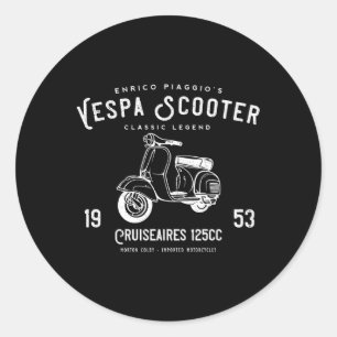 Sticker Rond Piaggio Scooter 1953 125Cc Original