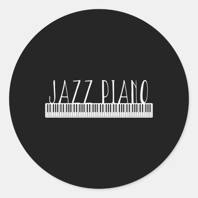 Sticker Rond Piano jazz (Devant)