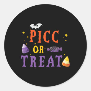 Sticker Rond PICC Nurse Halloween Cute TVA Equipe d'accès vascu