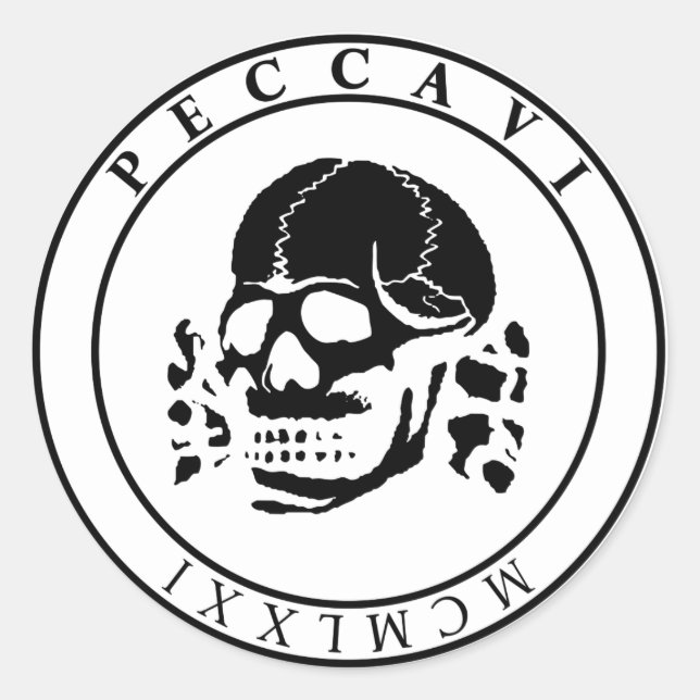 Sticker Rond PICCAVI Memento Mori (Devant)