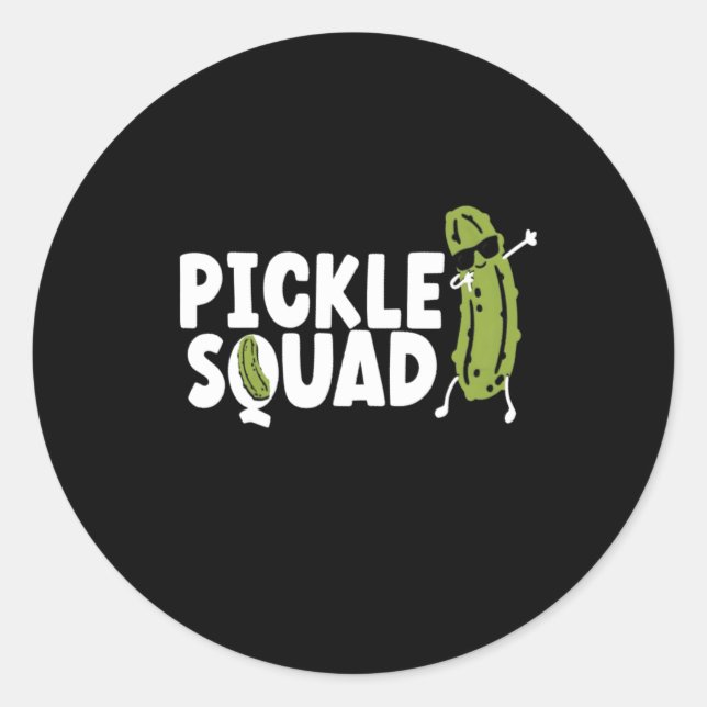 Sticker Rond Pickle Squad Pour Pickle (Devant)