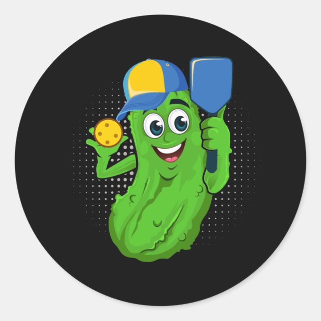 Sticker Rond Pickleball attraper votre pagaie (Devant)