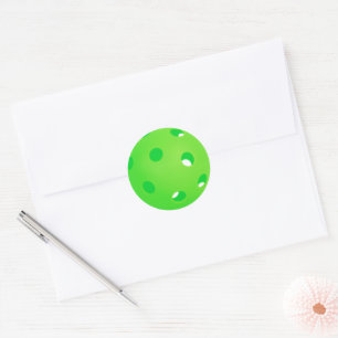 Sticker Rond Pickleball Bright Green Pickleball Ball