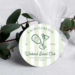 Sticker Rond Pickleball Country Club   Enterrement de vie de je