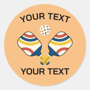 Sticker Rond Pickleball personnalisé