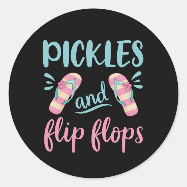 Sticker Rond Picks et tongs (Devant)
