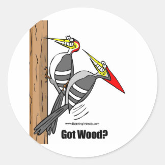 Sticker Rond pics à bois, pic à bois