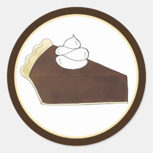 Sticker Rond Pie Social Parti Dessert Bake Vente Chocolat Slice