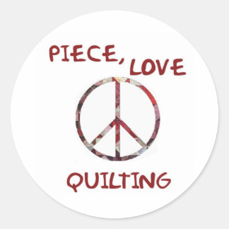 Sticker Rond Pièce, Amour & Quilting