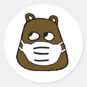 Sticker Rond Pièce de fond dans le masque facial