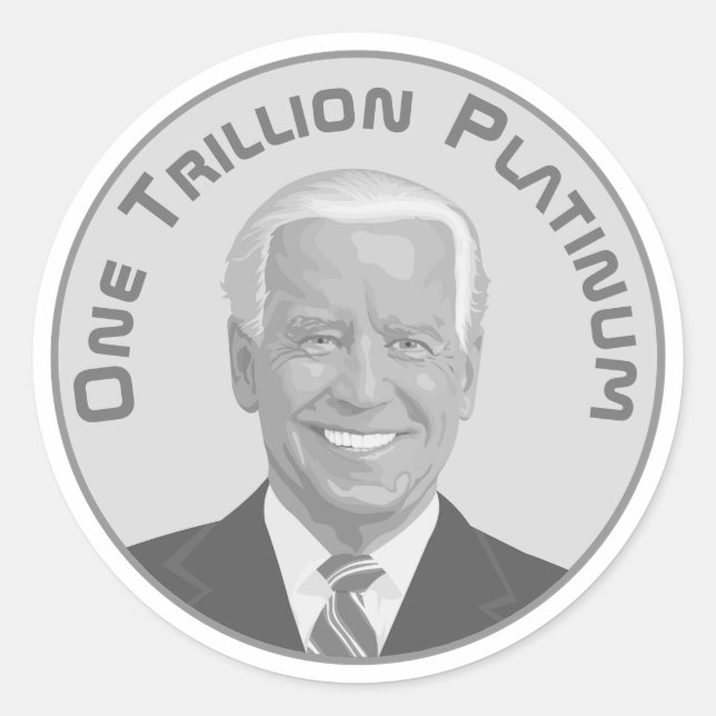 Sticker Rond Pièce Platine à un milliard de dollars (Devant)