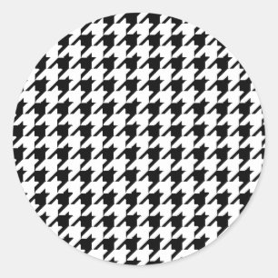 Sticker Rond Pied de fond noir et blanc