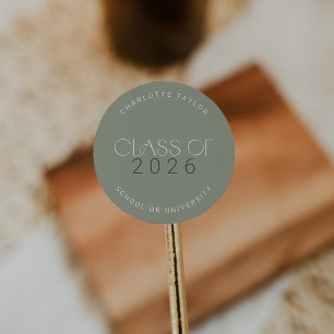 Sticker Rond Pied moderne   Classe verte de 2025