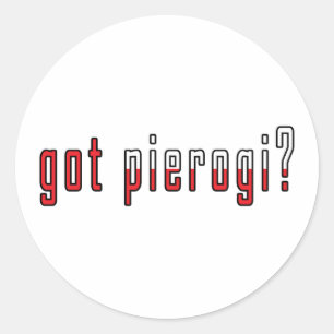 Sticker Rond pierogi obtenu ? Drapeau