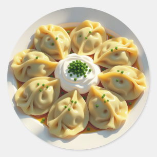 Sticker Rond Pierogi réaliste