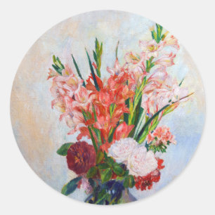 Sticker Rond Pierre-Auguste Renoir - Glaïeuls