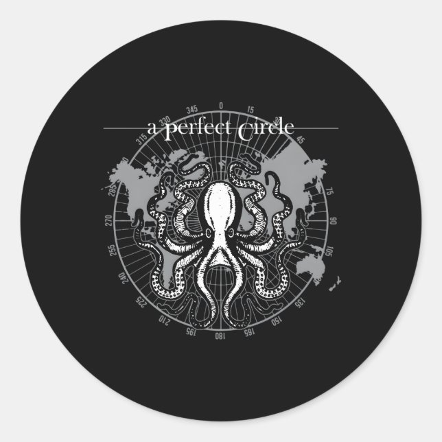 Sticker Rond Pieuvre ronde parfaite (Devant)
