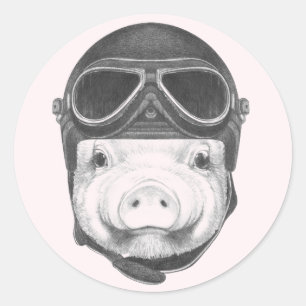 Sticker Rond Pig Daredevil