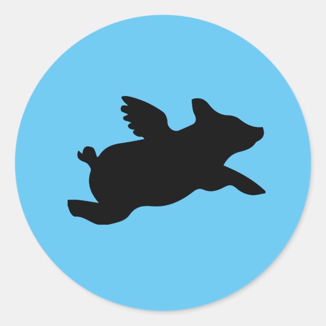 Sticker Rond Pig volant (Devant)