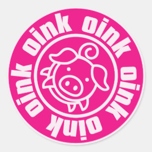 Sticker Rond Piggy