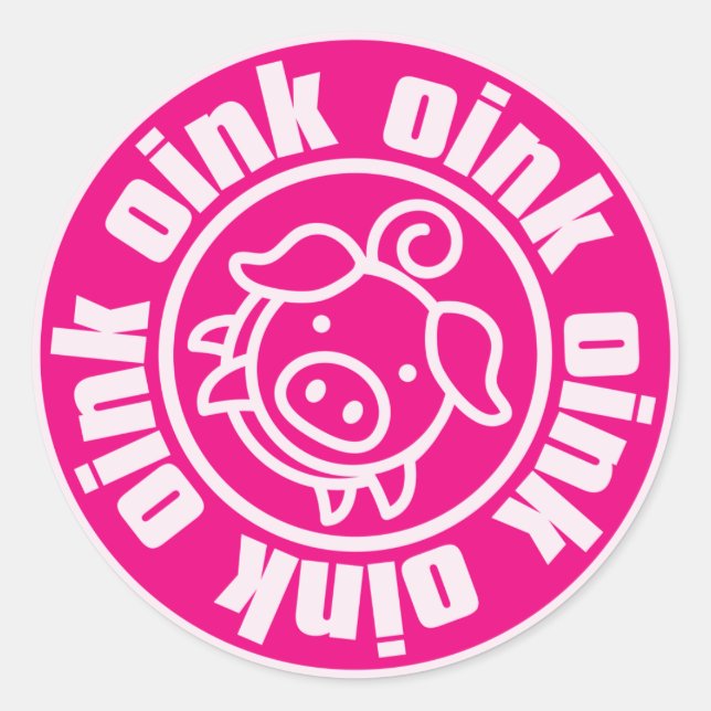 Sticker Rond Piggy (Devant)